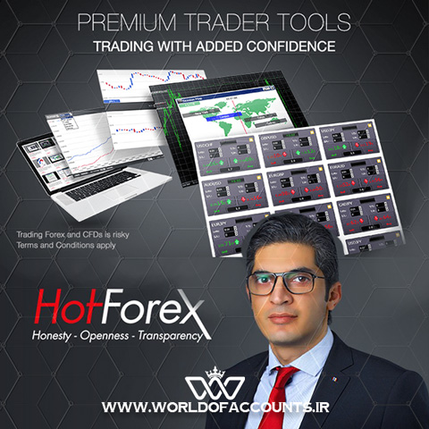 شعار بروکر HOTFOREX و ادرس سایت دنیای اکانت